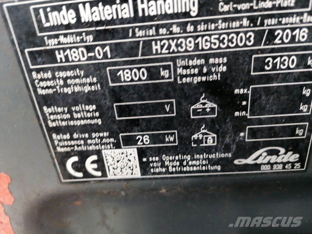 Linde H18D-02 Дизельні навантажувачі