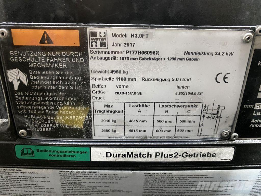 Hyster H3.0FT Дизельні навантажувачі