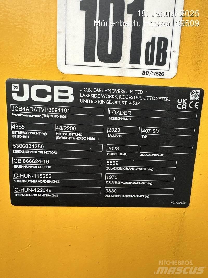 JCB 407 Фронтальні навантажувачі