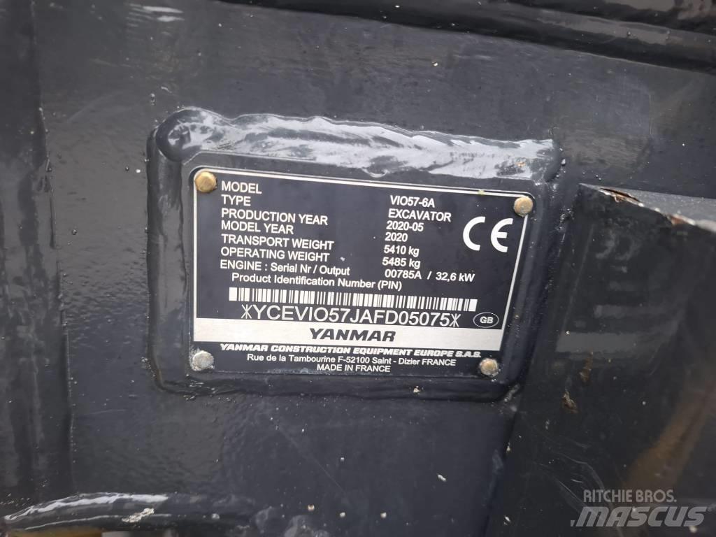 Yanmar Vio 57-6A Міні-екскаватори < 7т