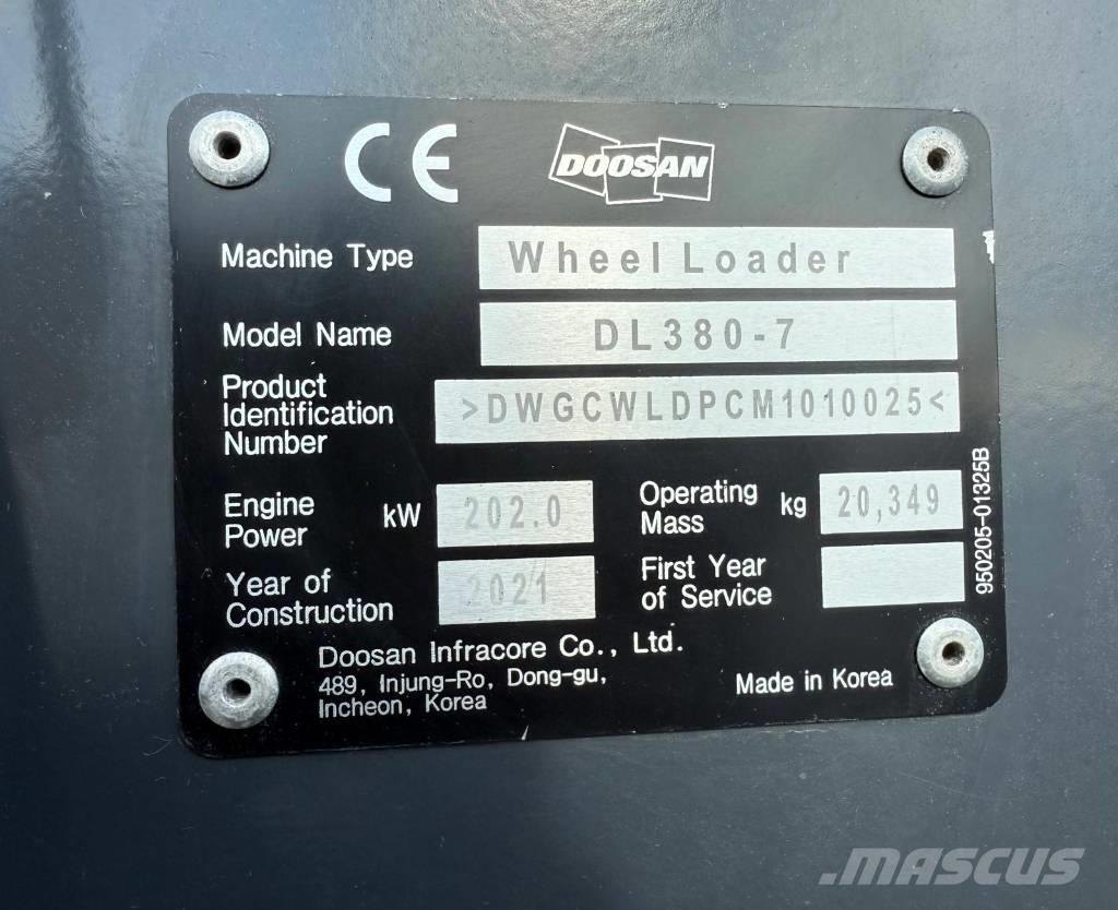 Doosan DL 380-7 Фронтальні навантажувачі