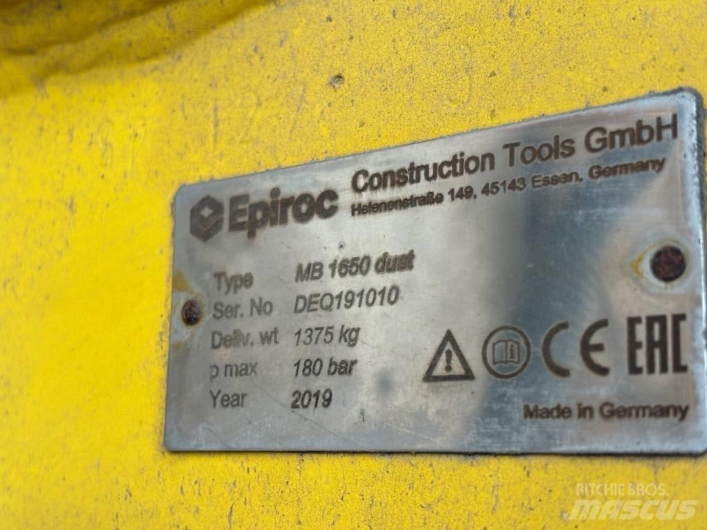 Epiroc MB 1650 Dust Плуги