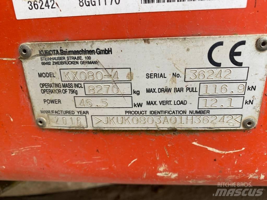 Kubota KX 080-4 Середні екскаватори 7т. - 12т.