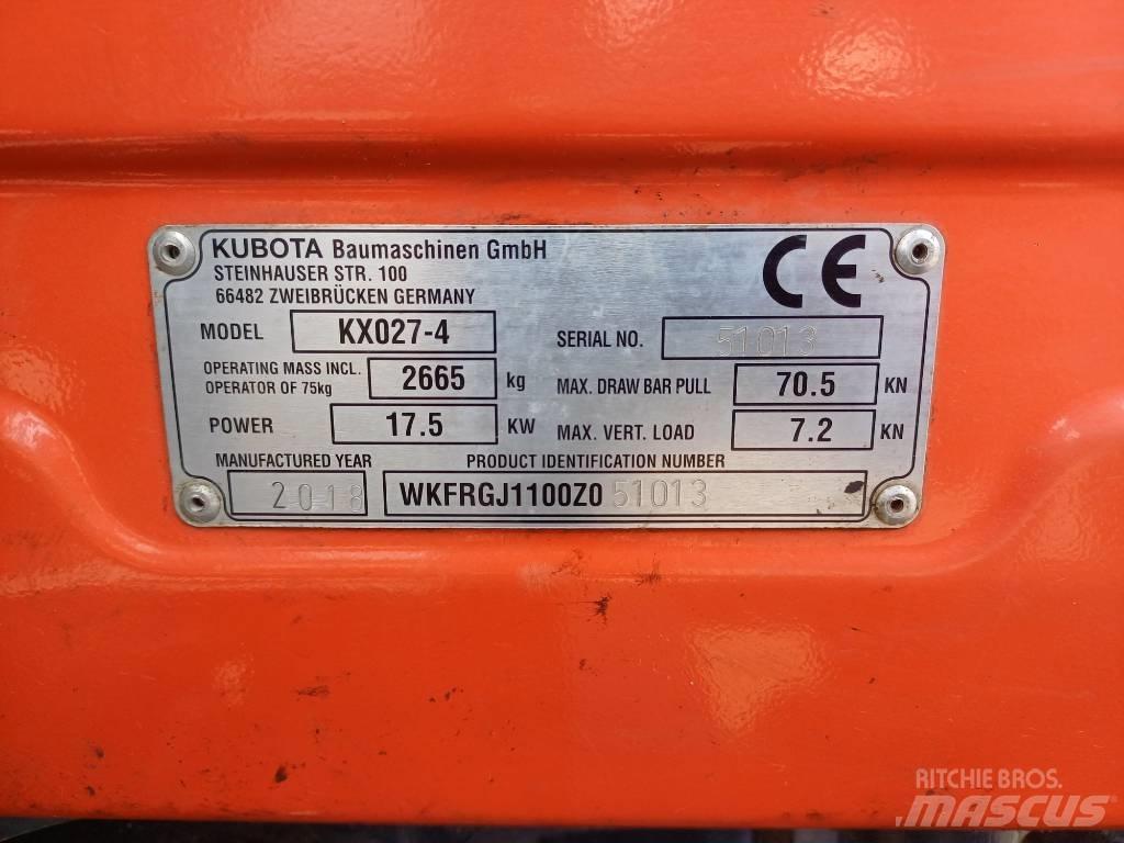 Kubota KX027-4 Міні-екскаватори < 7т