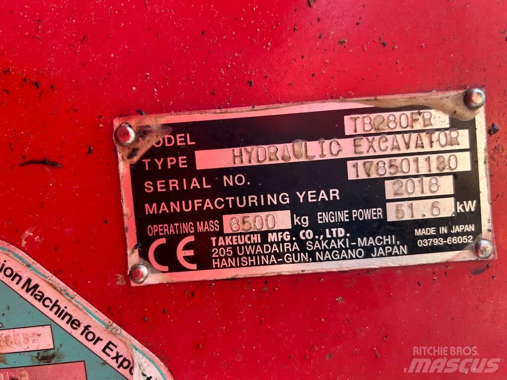 Takeuchi TB280FR Середні екскаватори 7т. - 12т.