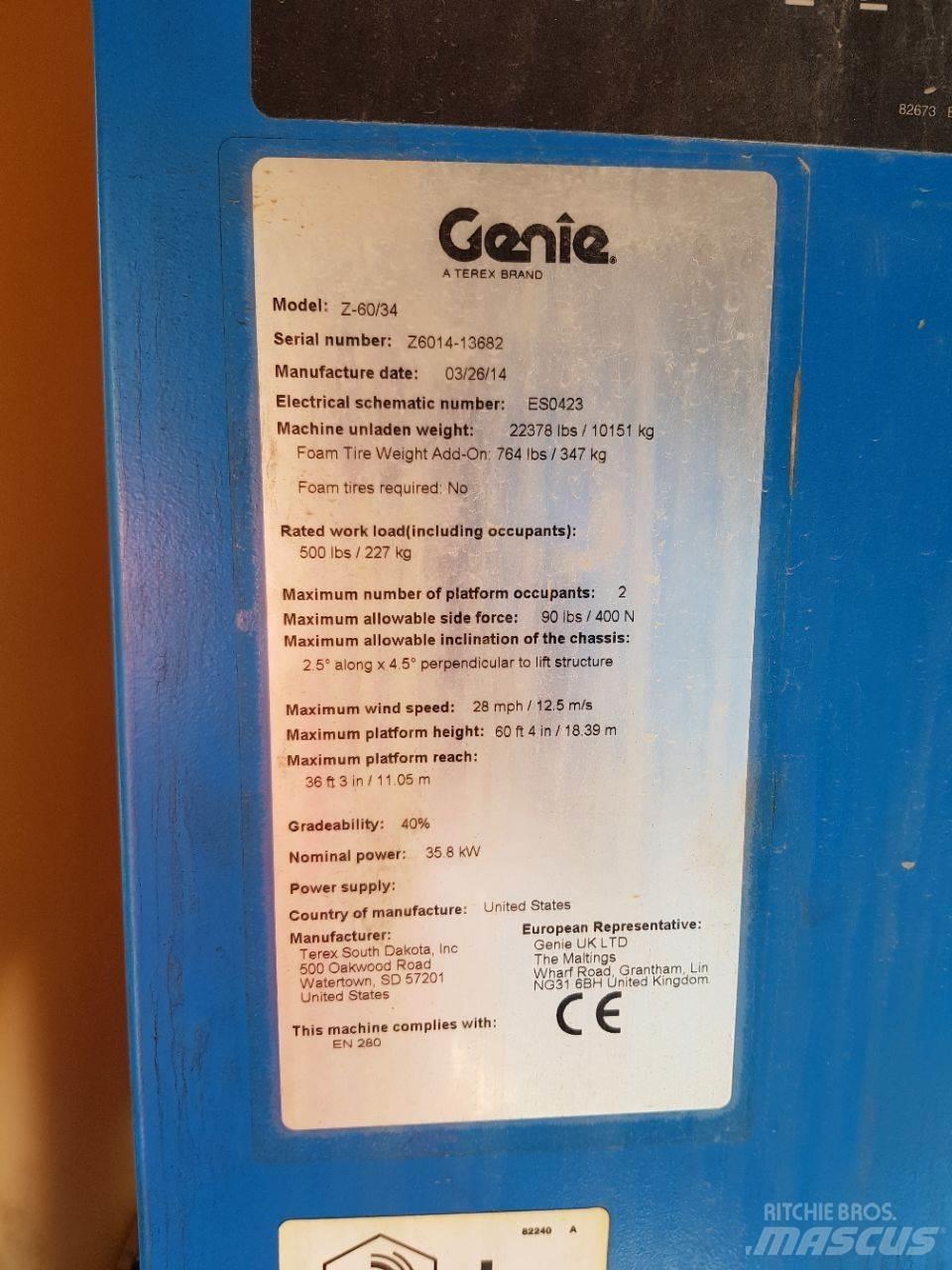 Genie Z60 Колінчаті підйомники