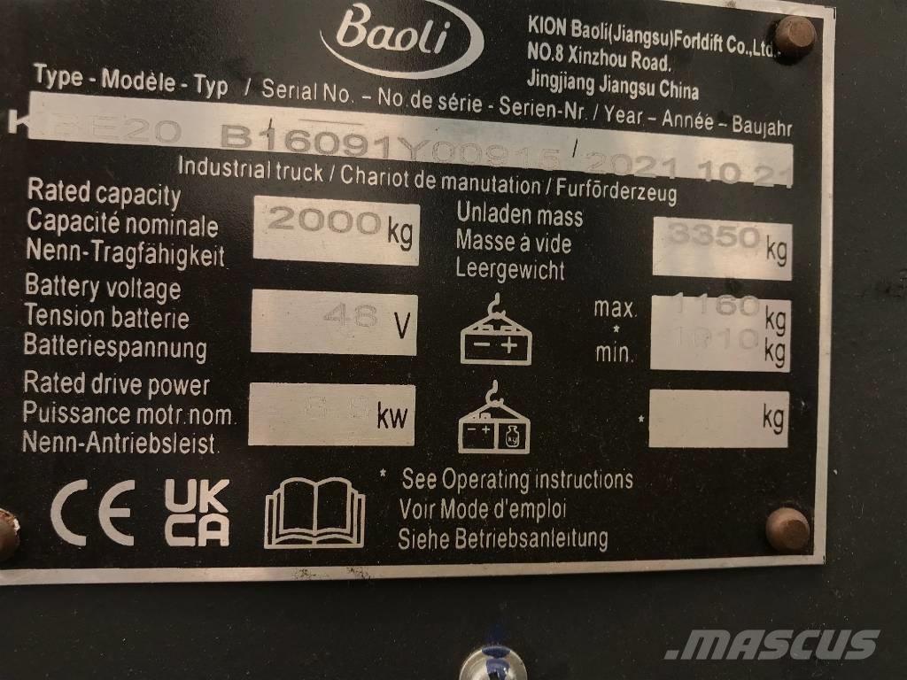 Baoli KBE 20-N Електронавантажувачі