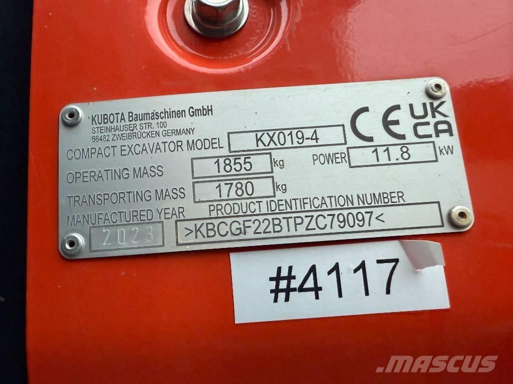 Kubota KX 019-4 Міні-екскаватори < 7т