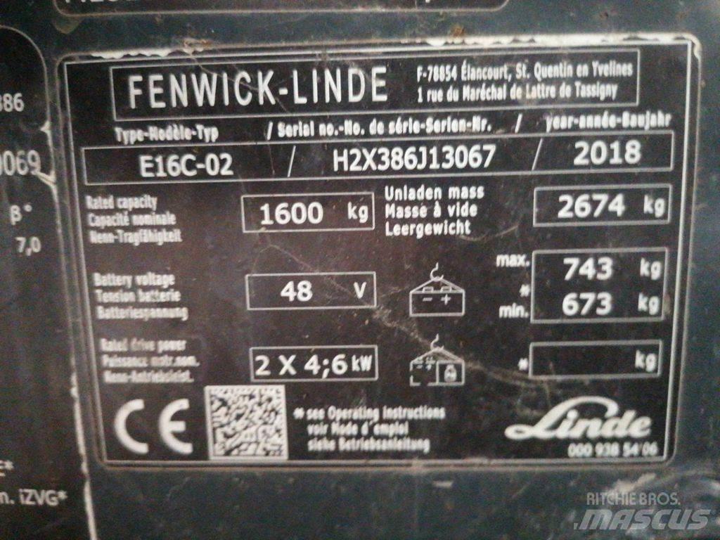 Linde E16C Електронавантажувачі