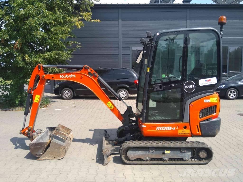 Kubota KX 018-4 Міні-екскаватори < 7т