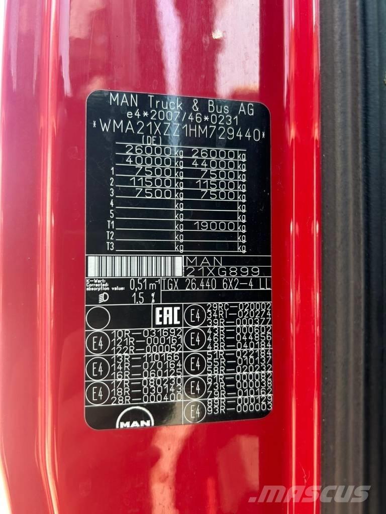 MAN TGX 26.440 Бортові вантажівки