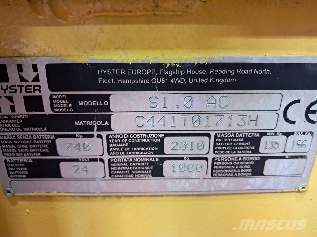 Hyster S1.0 AC Ручний візок