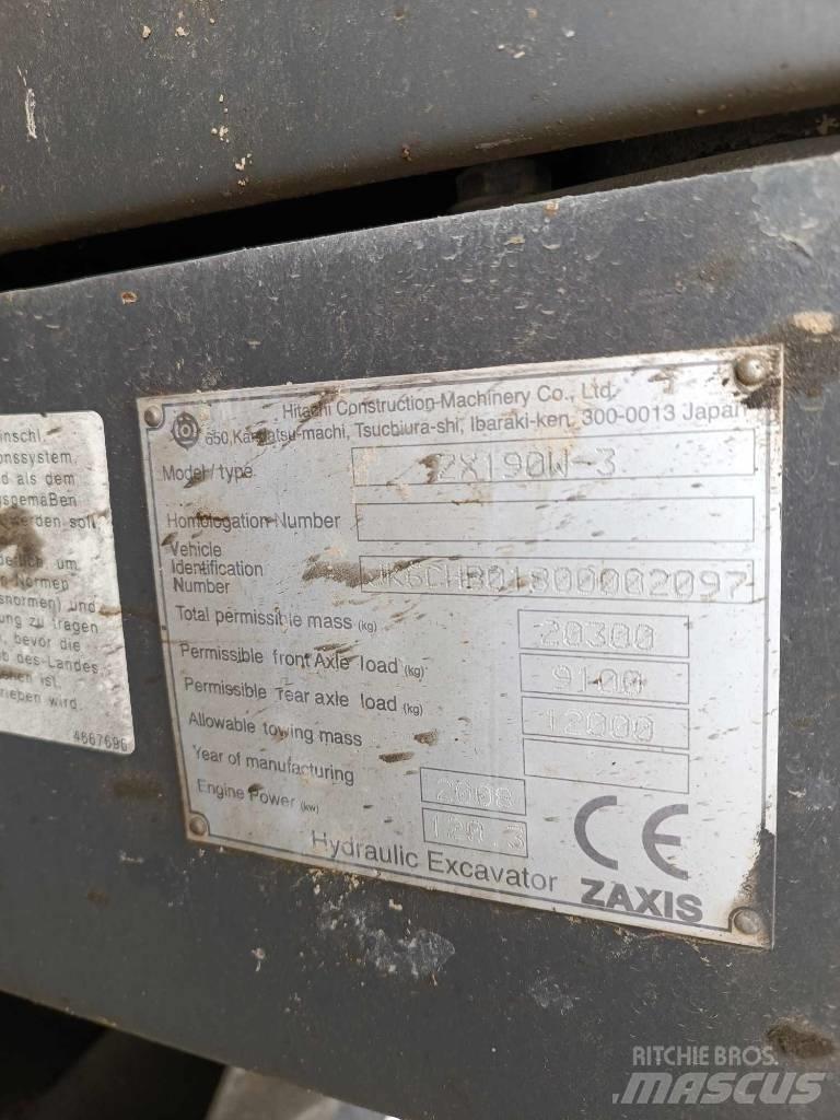 Hitachi ZX 190 W-3 Колісні екскаватори