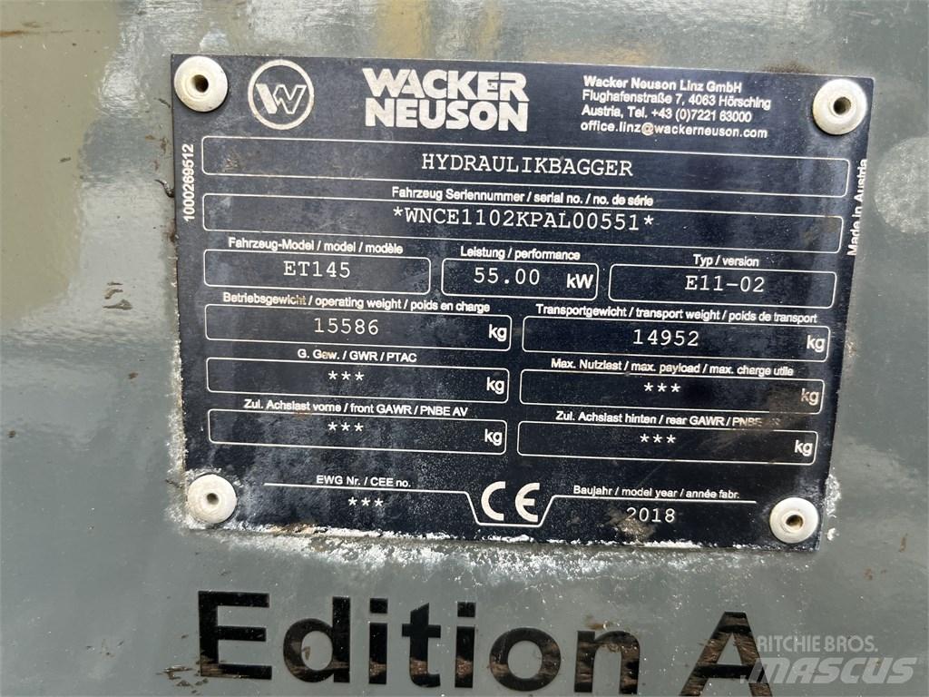 Wacker Neuson ET 145 Гусеничні екскаватори