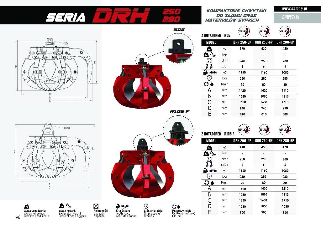  DEMOQ DRH280-6P Грейфери