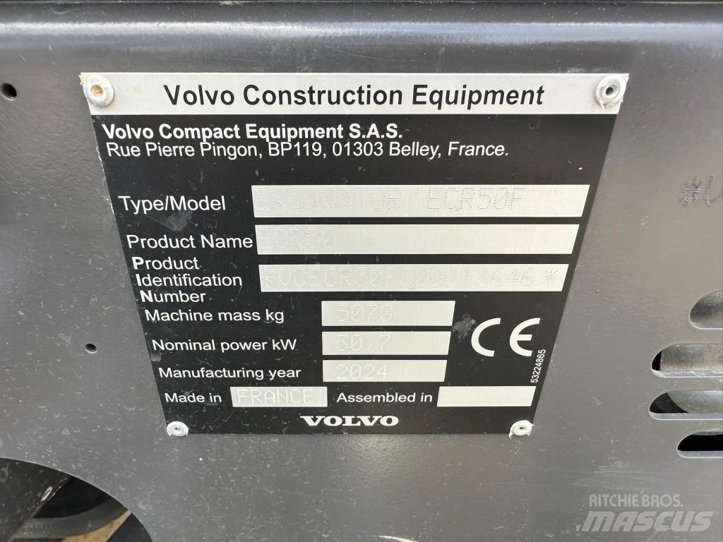 Volvo ECR50 F Міні-екскаватори < 7т