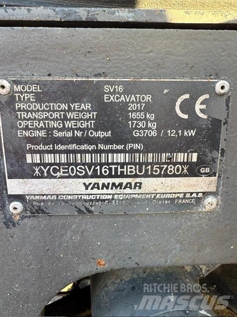 Yanmar SV 16 Міні-екскаватори < 7т