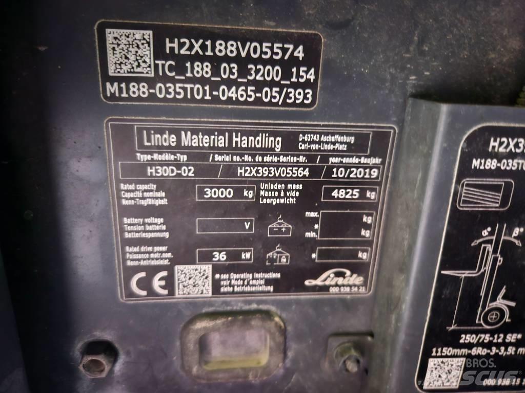 Linde H30D Дизельні навантажувачі