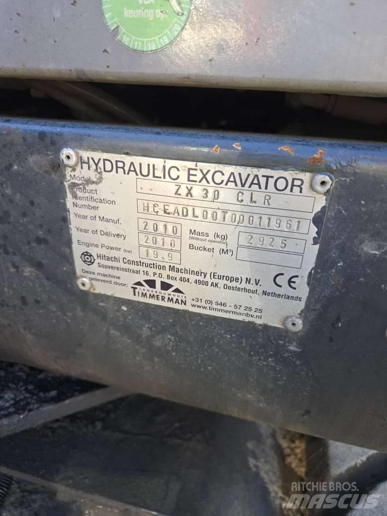 Hitachi ZX 30 Міні-екскаватори < 7т