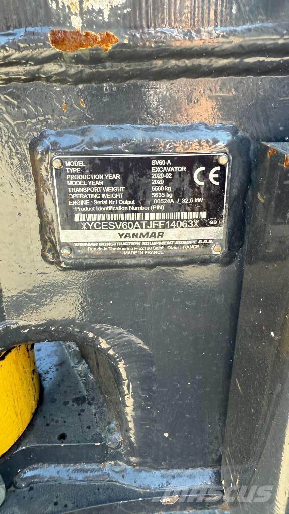 Yanmar SV 60 Міні-екскаватори < 7т