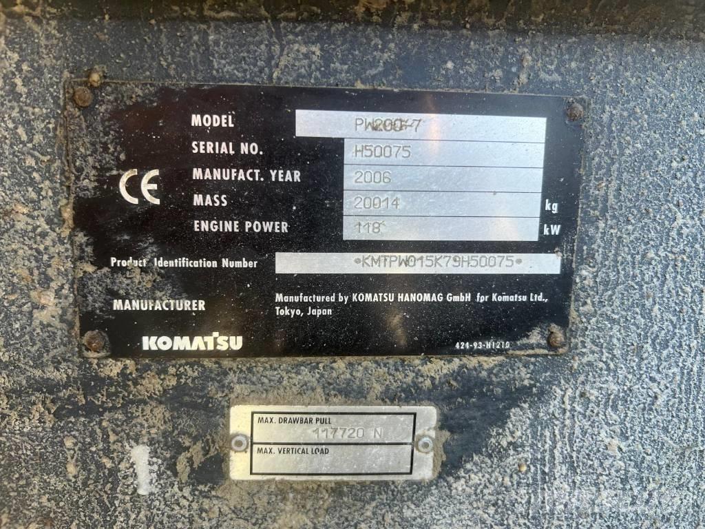 Komatsu PW 200-7 Колісні екскаватори