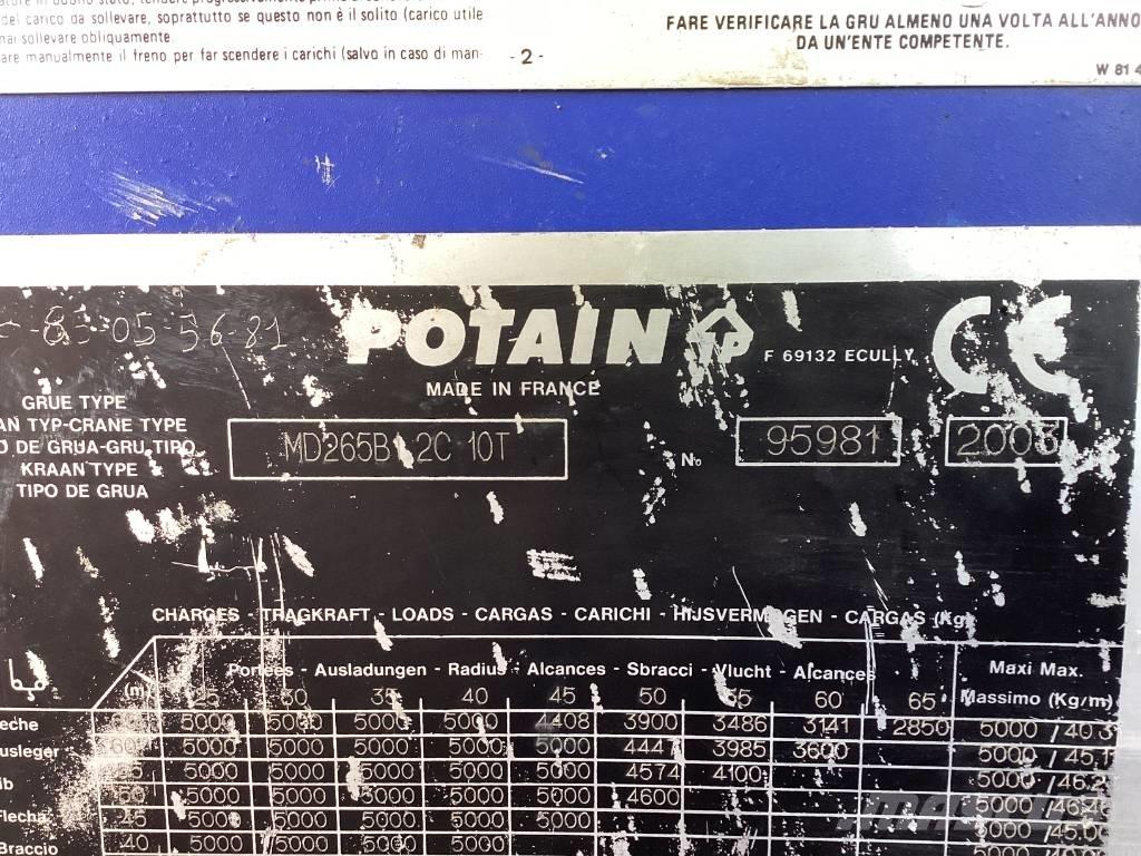Potain MD265B1-J10 Баштові крани