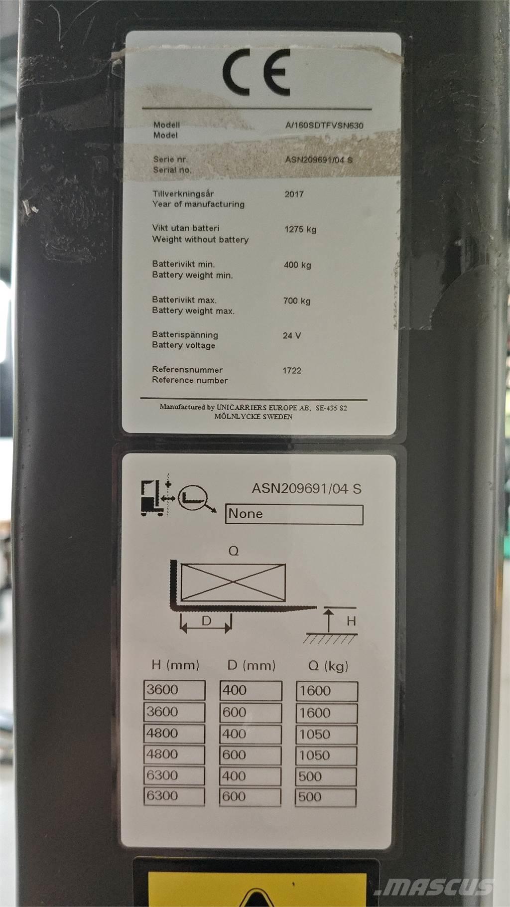 Atlet A160 Самохідні електроштабелери