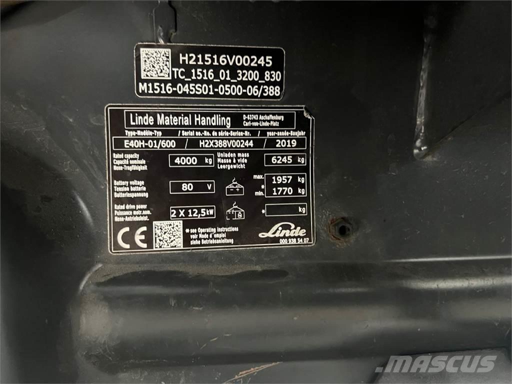 Linde E40H-01/600 Електронавантажувачі