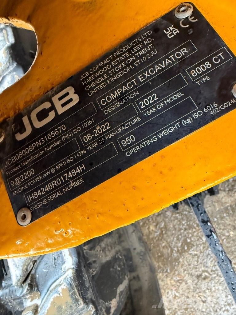 JCB 8008 CTS Міні-екскаватори < 7т