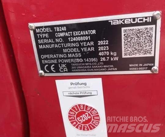 Takeuchi TB 240 DPF Міні-екскаватори < 7т