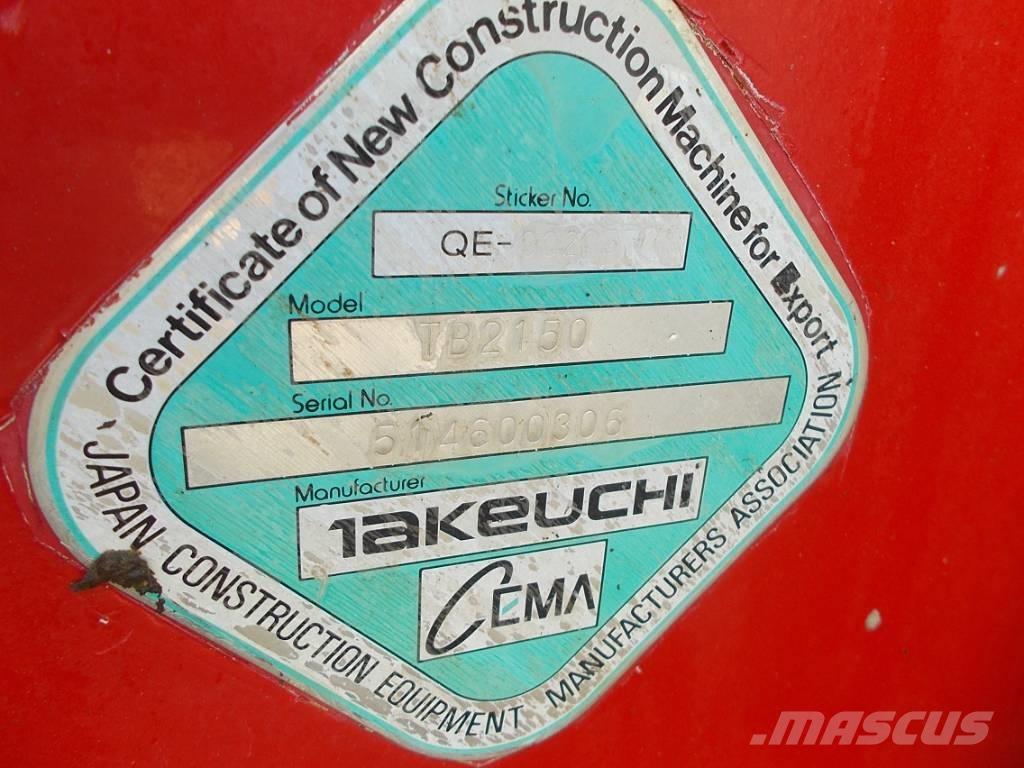 Takeuchi TB 2150 Гусеничні екскаватори