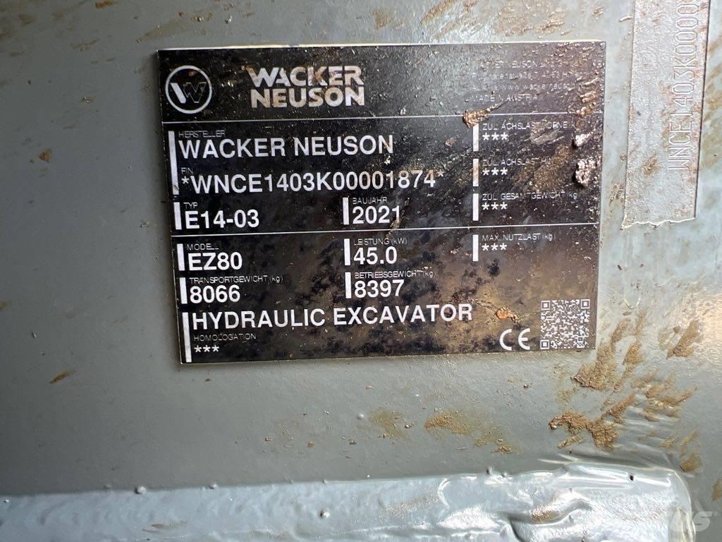 Wacker Neuson EZ80 Гусеничні екскаватори