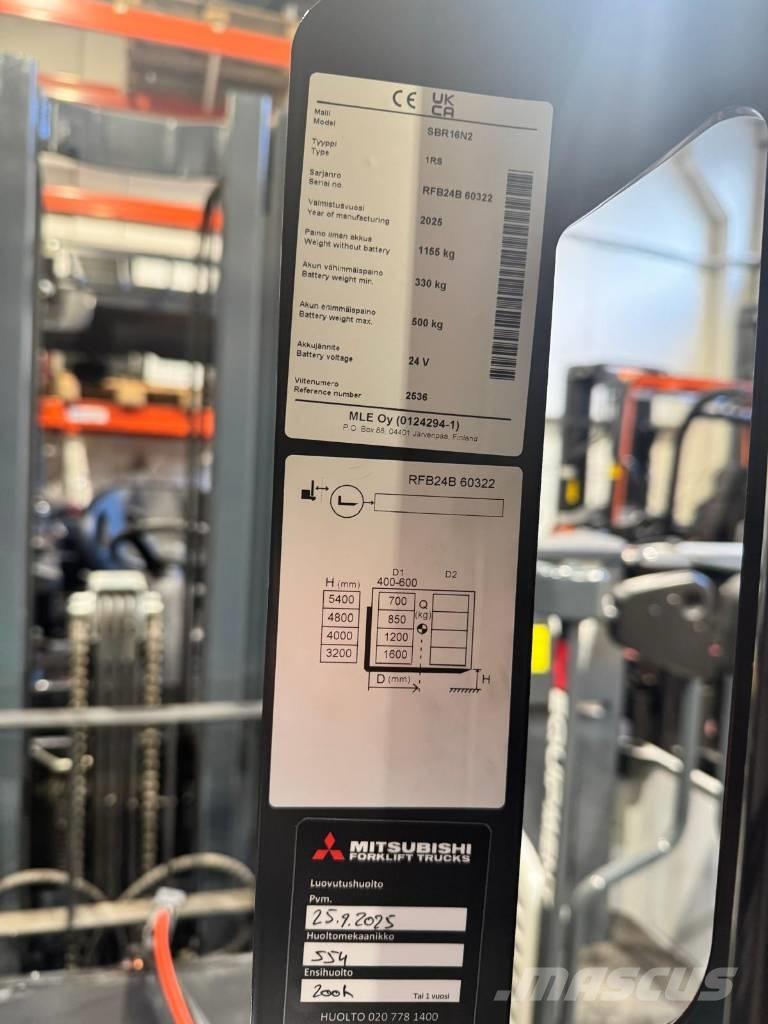 Mitsubishi SBR16N2 Самохідні електроштабелери