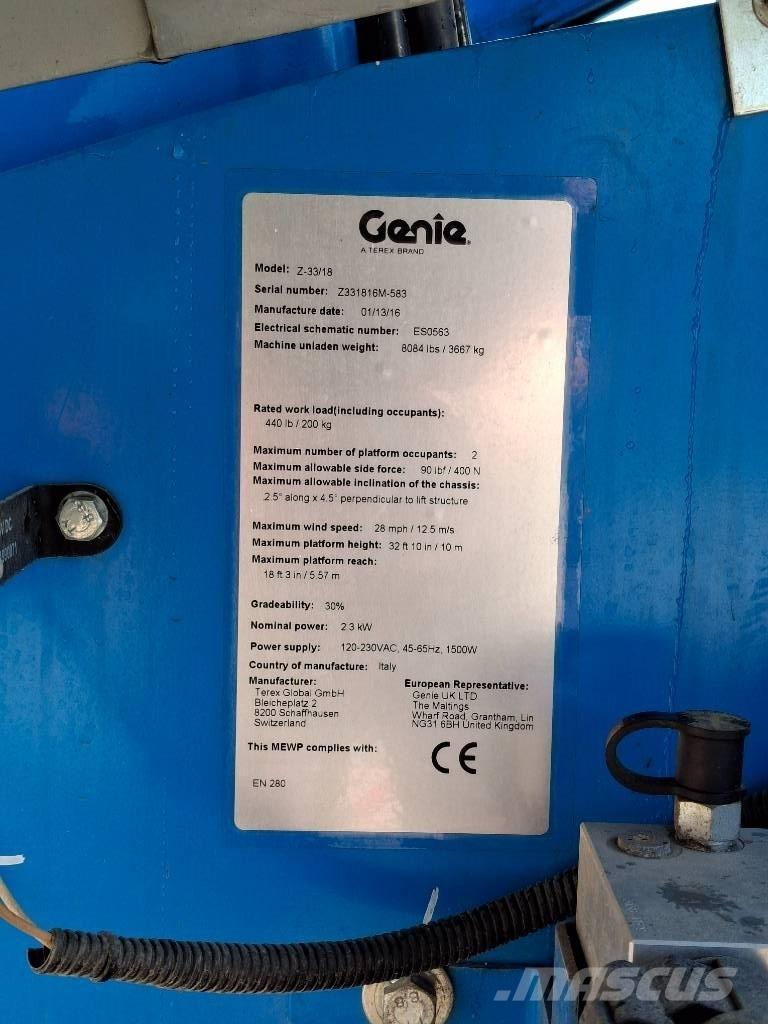 Genie Z33/18 Колінчаті підйомники