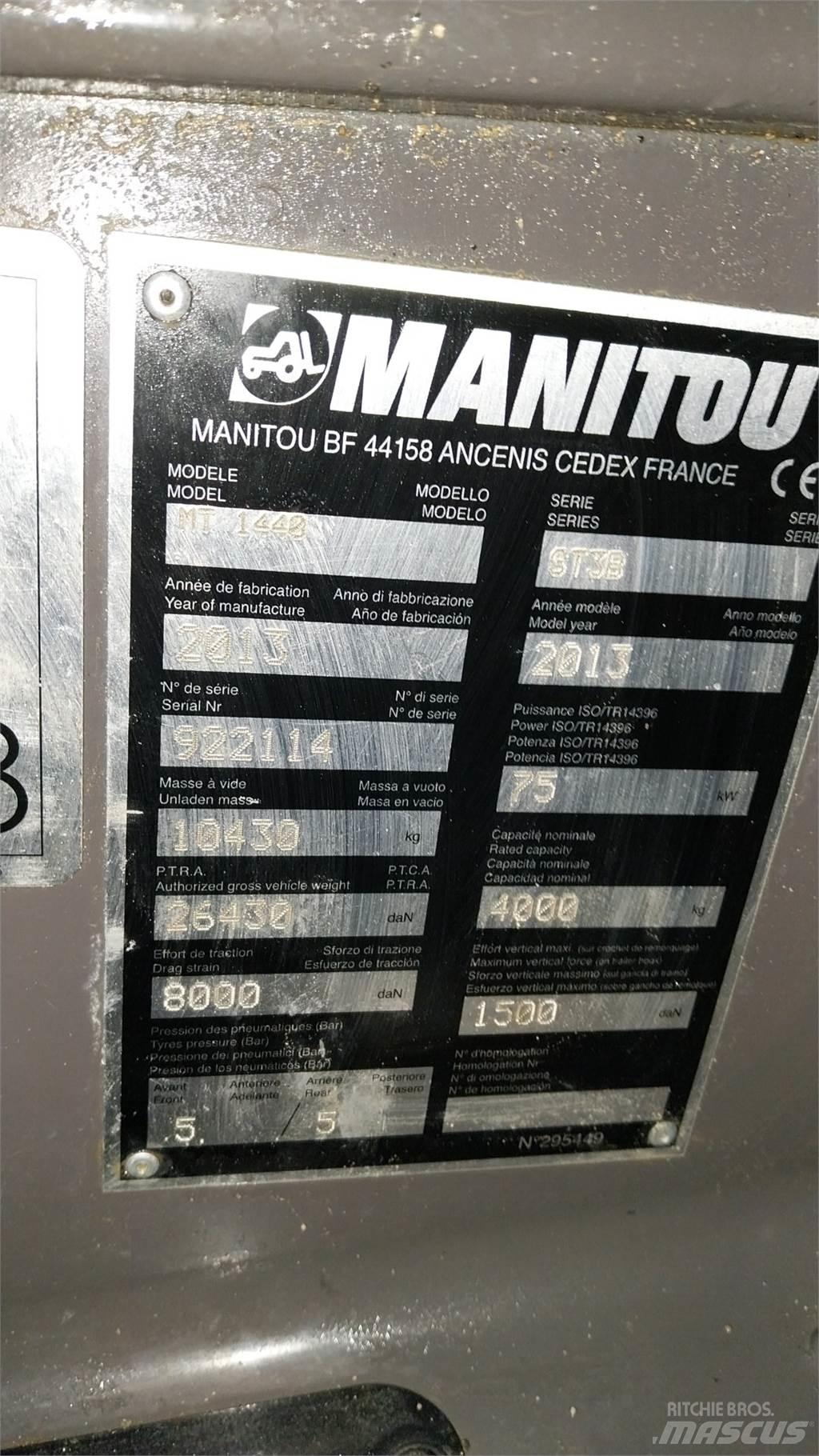 Manitou MT1440 Телескопічні навантажувачі