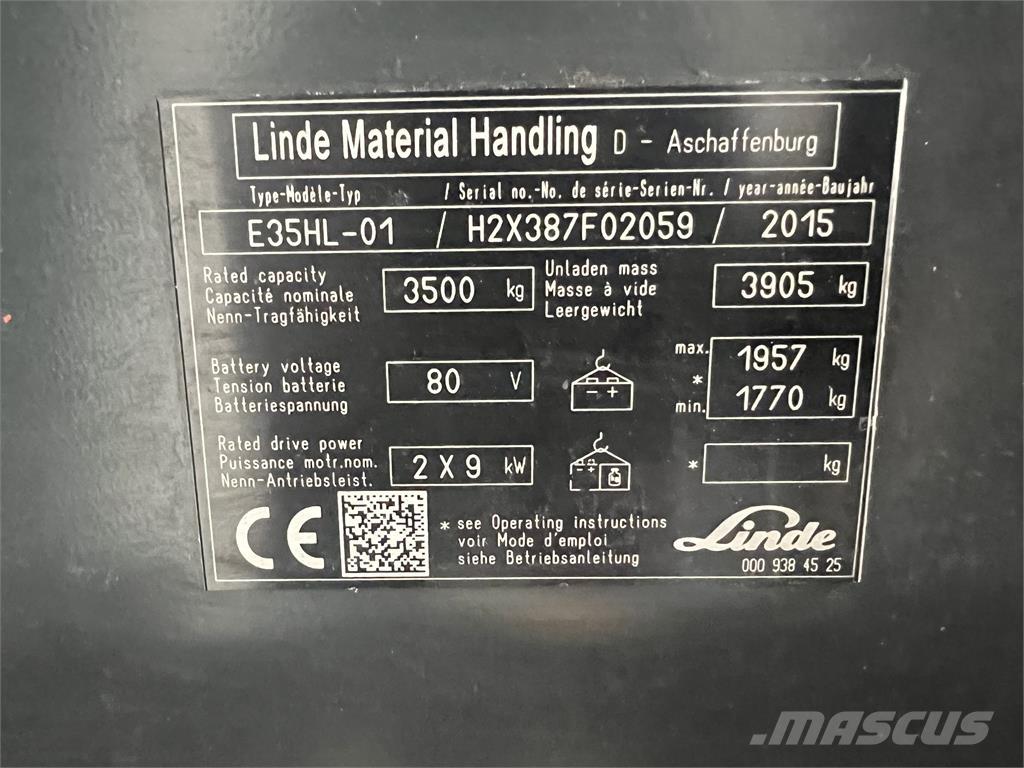 Linde E35HL-01 Електронавантажувачі
