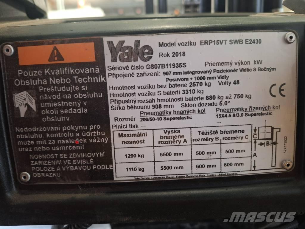 Yale ERP15VT Електронавантажувачі