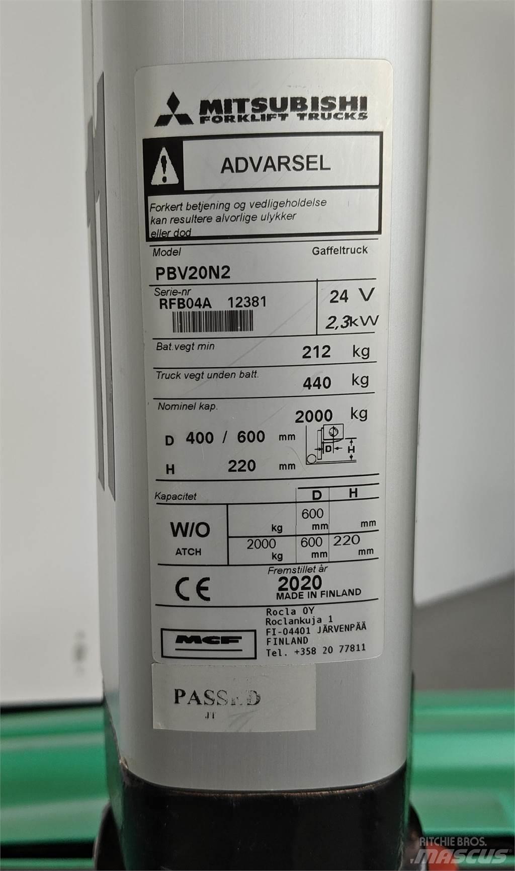 Mitsubishi PBV20N2 Інше