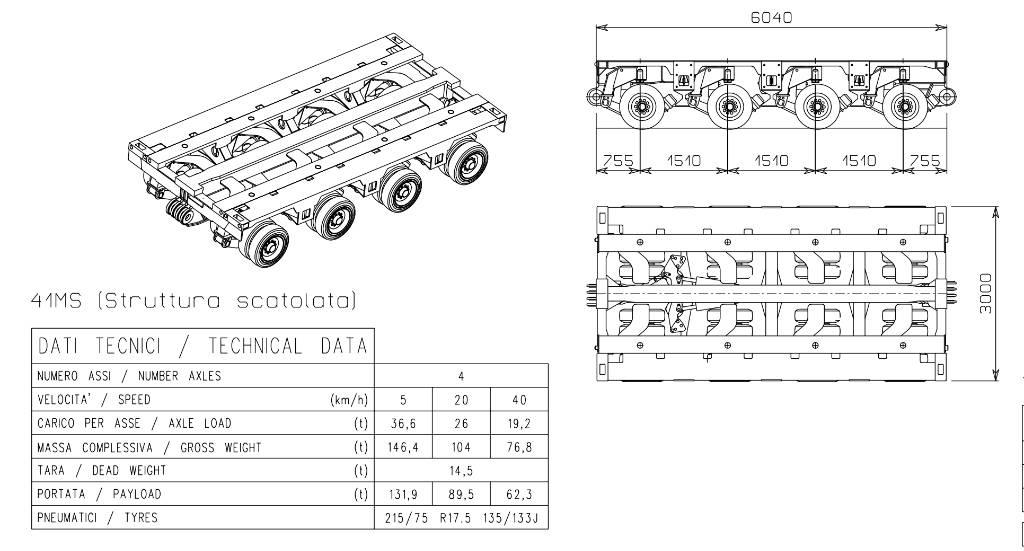 Cometto 1MS Низькорамні напівпричепи