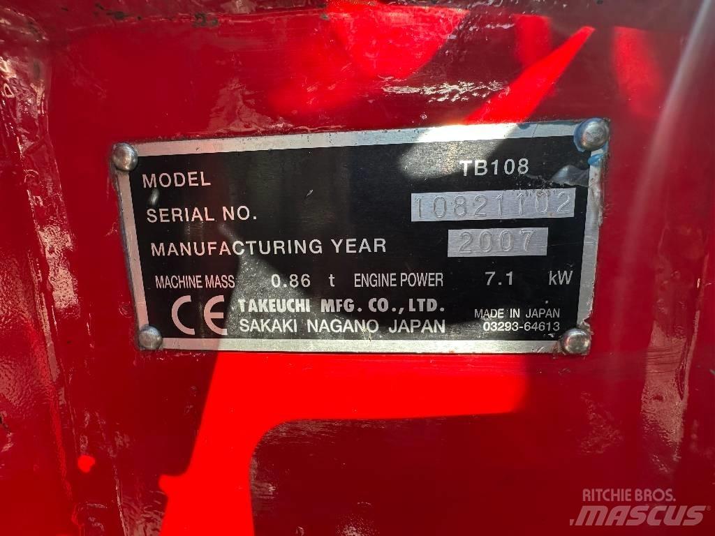 Takeuchi TB 108 Міні-екскаватори < 7т