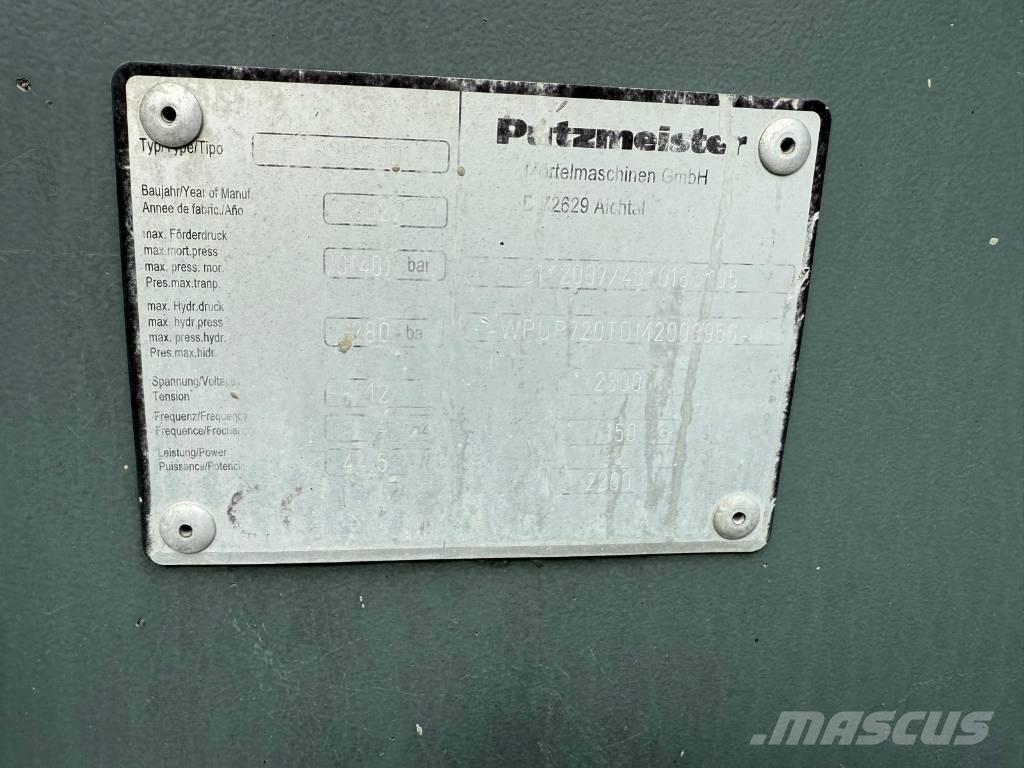 Putzmeister P 720 TD Бетононасоси