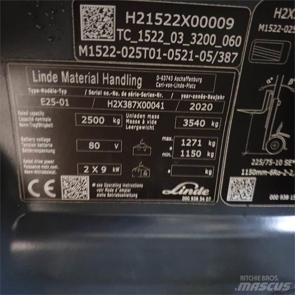 Linde E25 Електронавантажувачі