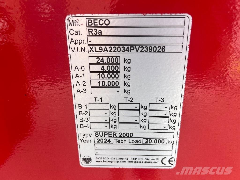 Beco Super 2000 Самосвальні причепи