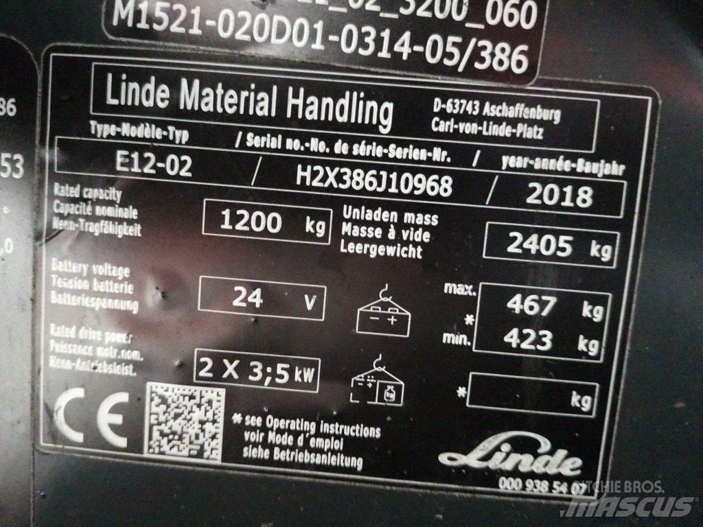Linde E12-02 Електронавантажувачі