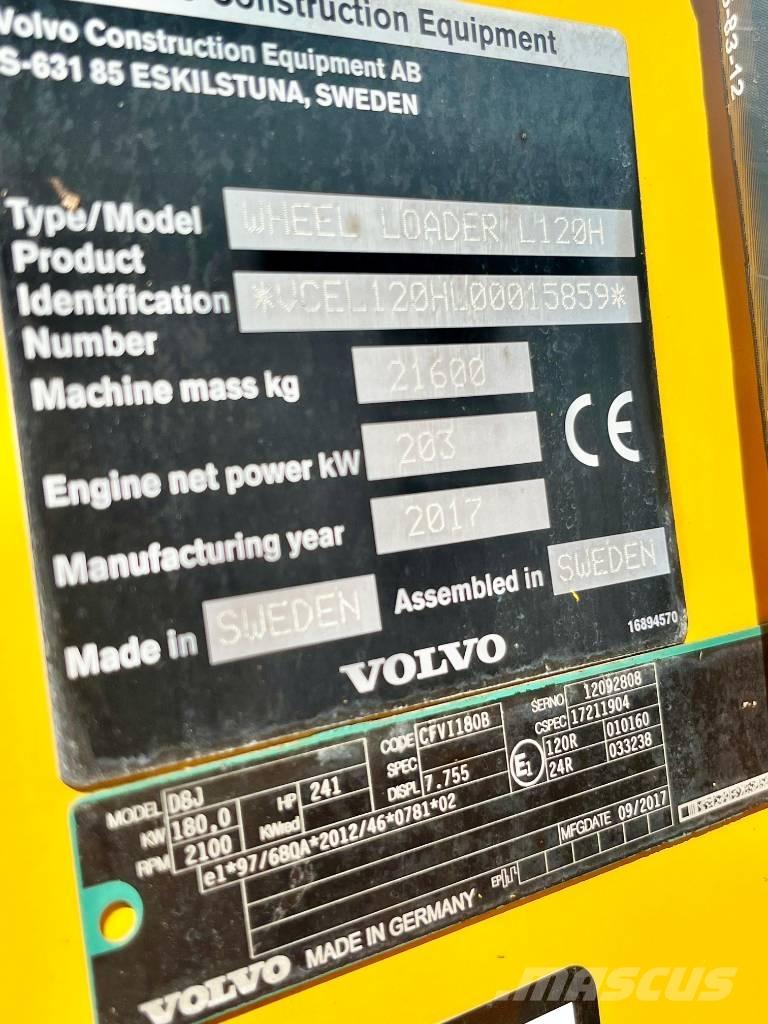 Volvo L 120 H Фронтальні навантажувачі