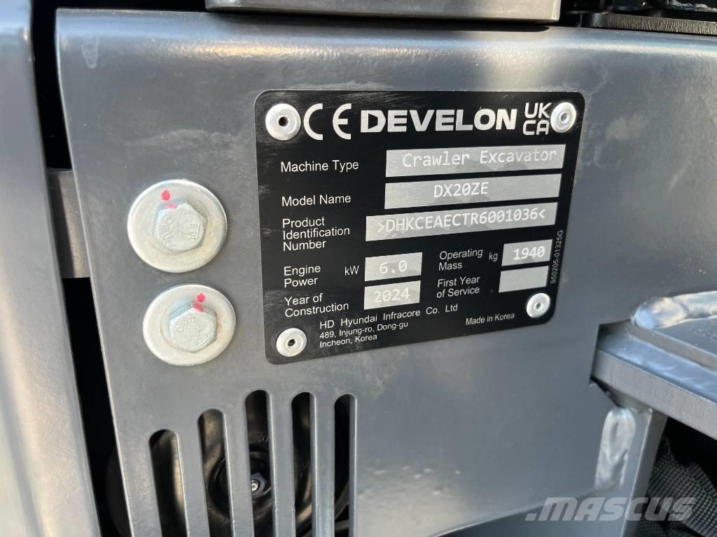 Develon DX 20 ZE Міні-екскаватори < 7т