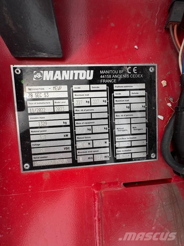 Manitou 78 SEC Підйомники-ножиці