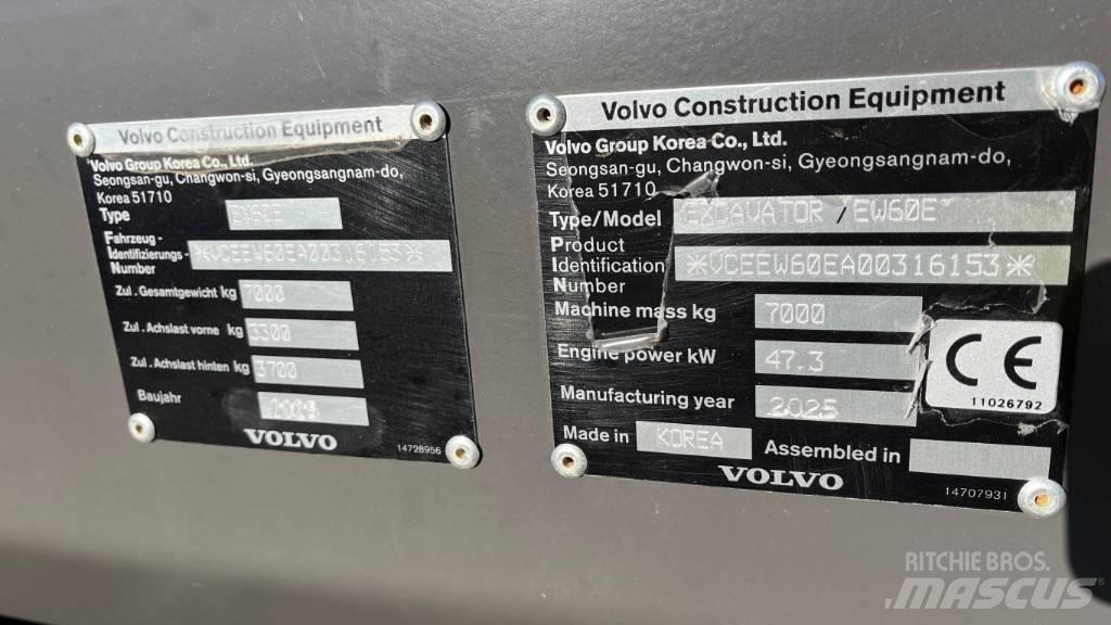 Volvo EW60E Колісні екскаватори
