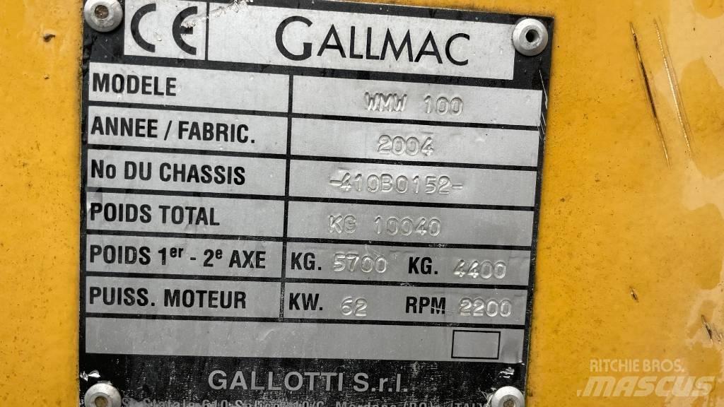 Gallmac WMW 100 Колісні екскаватори