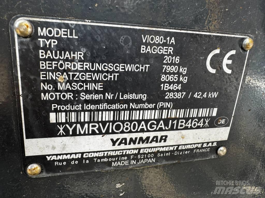 Yanmar ViO80-1A Середні екскаватори 7т. - 12т.